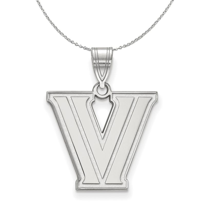 Sterling Silver Villanova U. Medium 'V' Pendant Necklace - 16 Inch